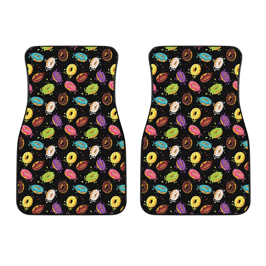 Glaze Donut Pattern Print Front Car Floor Mats