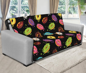 Glaze Donut Pattern Print Futon Protector