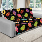 Glaze Donut Pattern Print Futon Protector