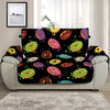 Glaze Donut Pattern Print Half Sofa Protector