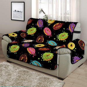 Glaze Donut Pattern Print Half Sofa Protector