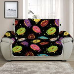 Glaze Donut Pattern Print Half Sofa Protector