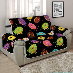 Glaze Donut Pattern Print Half Sofa Protector