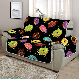 Glaze Donut Pattern Print Half Sofa Protector