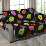 Glaze Donut Pattern Print Loveseat Protector