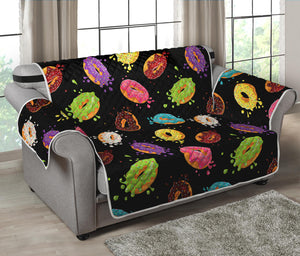 Glaze Donut Pattern Print Loveseat Protector