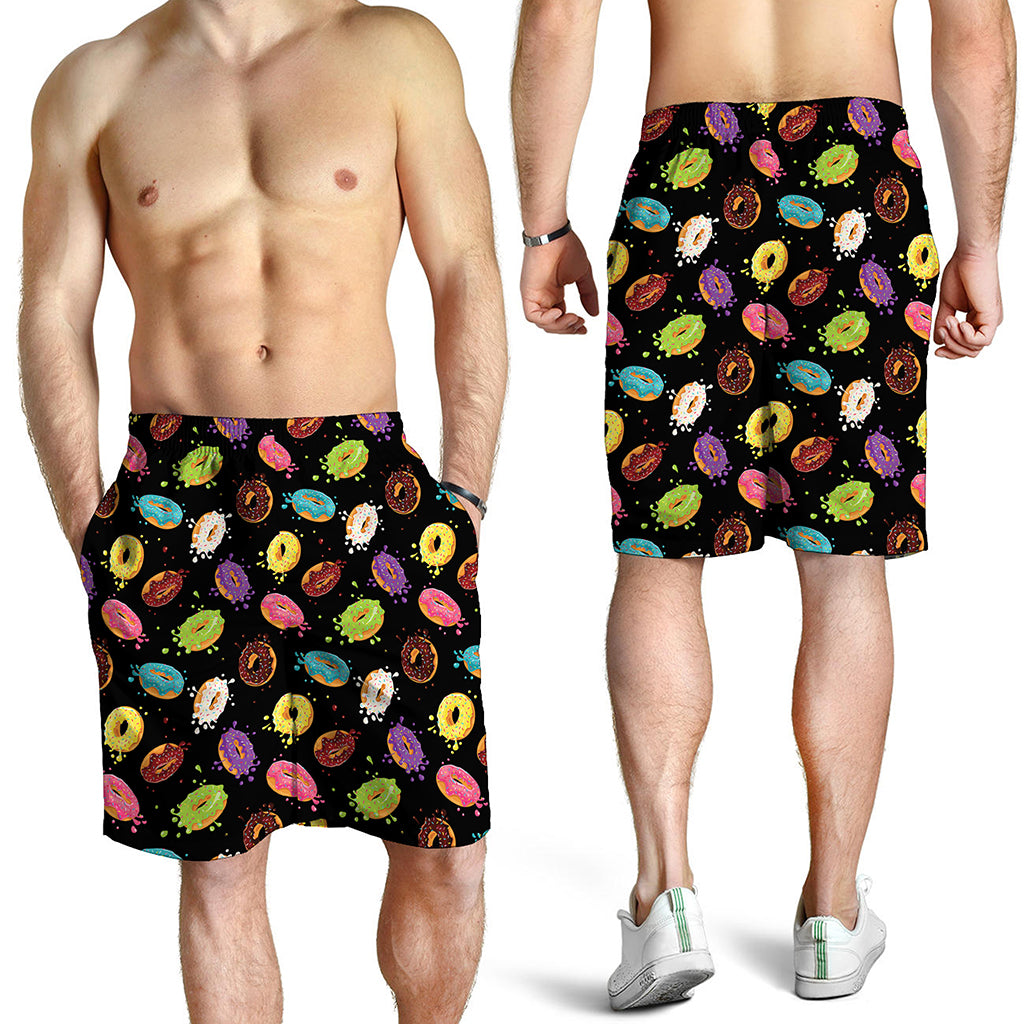 Glaze Donut Pattern Print Men's Shorts