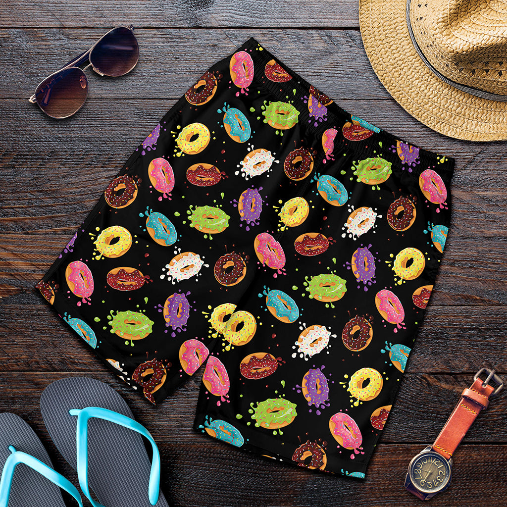 Glaze Donut Pattern Print Men's Shorts