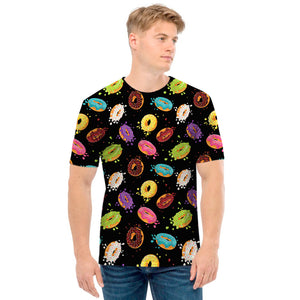 Glaze Donut Pattern Print Men's T-Shirt