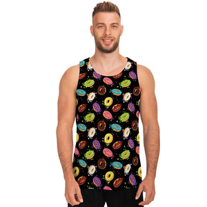 Glaze Donut Pattern Print Men's Tank Top