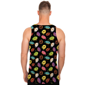 Glaze Donut Pattern Print Men's Tank Top