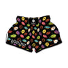 Glaze Donut Pattern Print Muay Thai Boxing Shorts