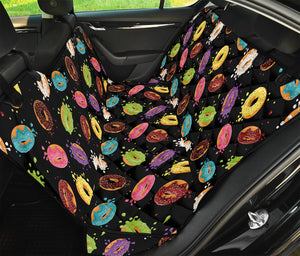 Glaze Donut Pattern Print Pet Car Back Seat Cover