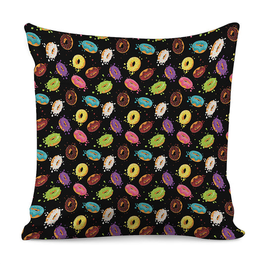 Glaze Donut Pattern Print Pillow Cover
