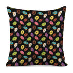 Glaze Donut Pattern Print Pillow Cover