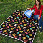 Glaze Donut Pattern Print Quilt