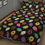 Glaze Donut Pattern Print Quilt Bed Set