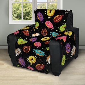 Glaze Donut Pattern Print Recliner Protector