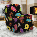 Glaze Donut Pattern Print Recliner Slipcover