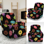 Glaze Donut Pattern Print Recliner Slipcover