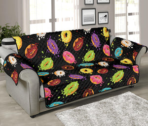 Glaze Donut Pattern Print Sofa Protector