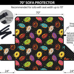 Glaze Donut Pattern Print Sofa Protector