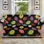 Glaze Donut Pattern Print Sofa Protector