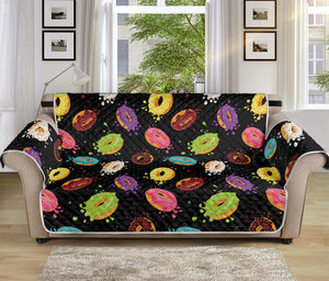 Glaze Donut Pattern Print Sofa Protector