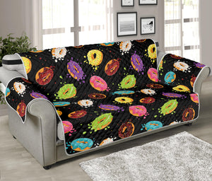 Glaze Donut Pattern Print Sofa Protector