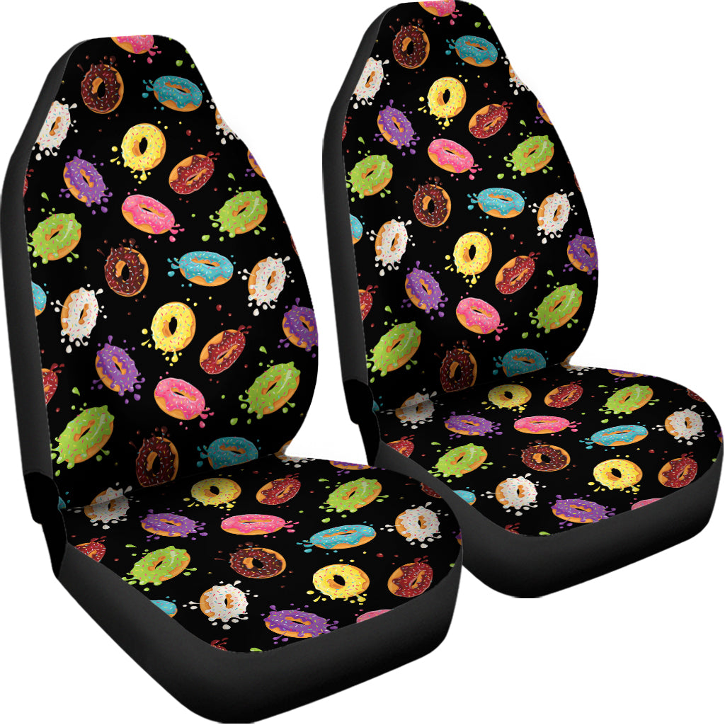 Glaze Donut Pattern Print Universal Fit Car Seat Covers