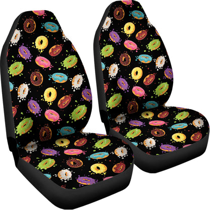 Glaze Donut Pattern Print Universal Fit Car Seat Covers