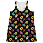 Glaze Donut Pattern Print Women's Racerback Tank Top