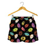 Glaze Donut Pattern Print Women's Shorts