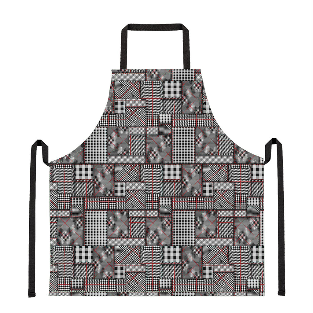 Glen Plaid Patchwork Pattern Print Apron