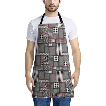 Glen Plaid Patchwork Pattern Print Apron