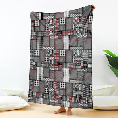 Glen Plaid Patchwork Pattern Print Blanket
