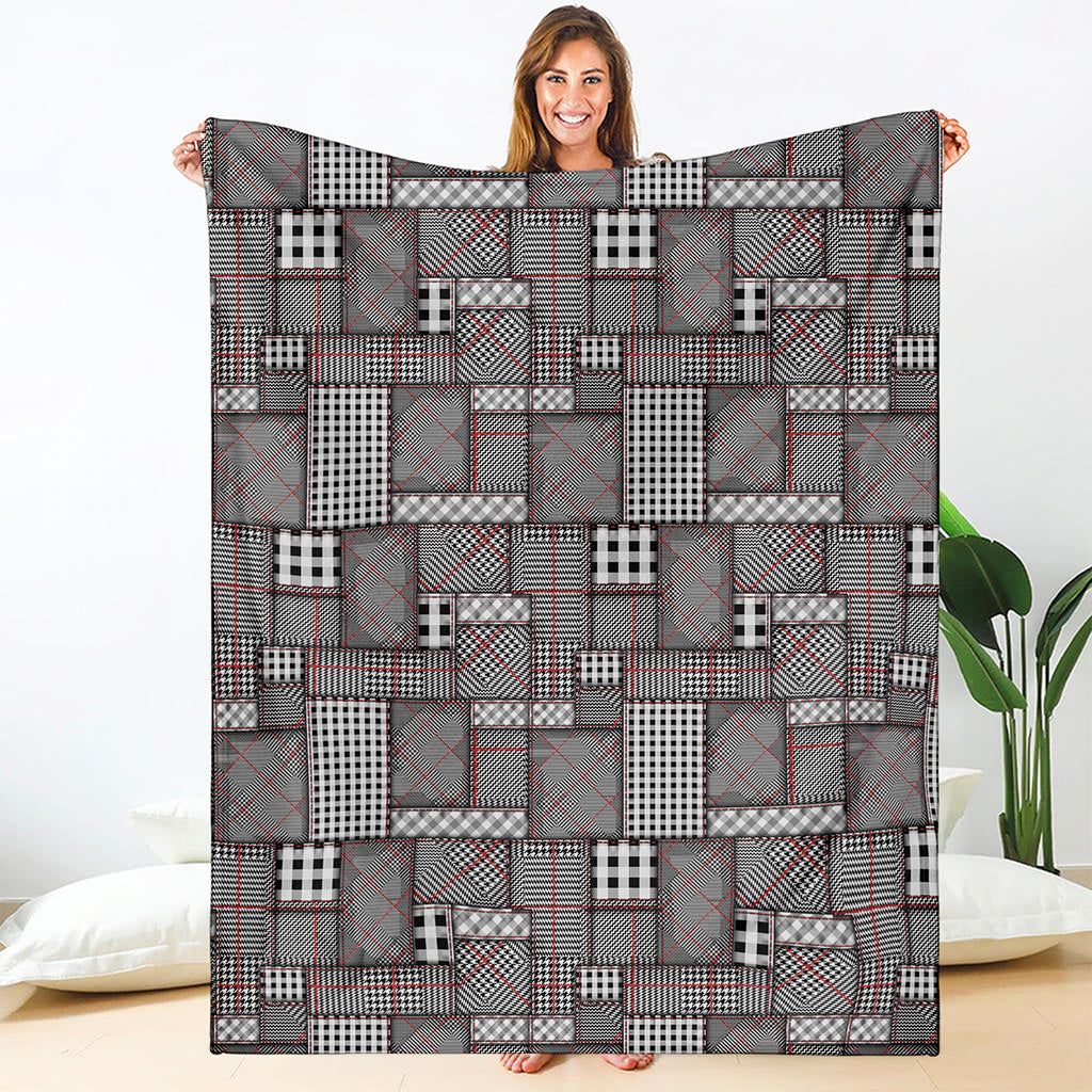 Glen Plaid Patchwork Pattern Print Blanket
