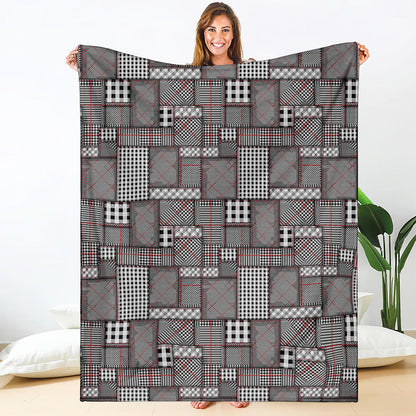 Glen Plaid Patchwork Pattern Print Blanket