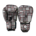 Glen Plaid Patchwork Pattern Print Boxing Gloves
