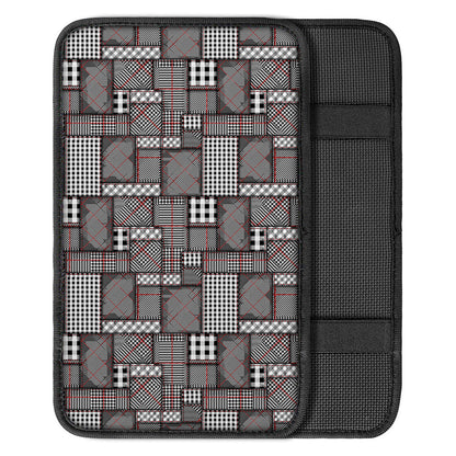 Glen Plaid Patchwork Pattern Print Car Center Console Cover