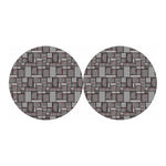 Glen Plaid Patchwork Pattern Print Car Coasters