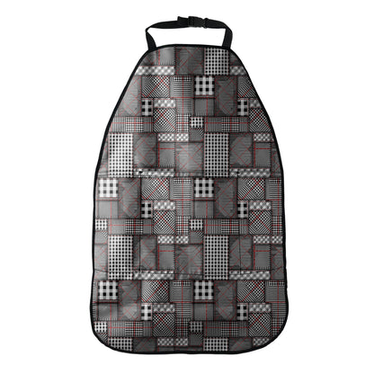 Glen Plaid Patchwork Pattern Print Car Seat Organizers