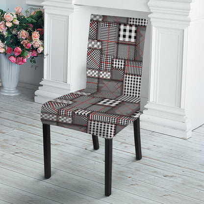 Glen Plaid Patchwork Pattern Print Dining Chair Slipcover