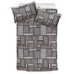 Glen Plaid Patchwork Pattern Print Duvet Cover Bedding Set