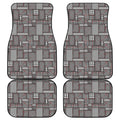 Glen Plaid Patchwork Pattern Print Front and Back Car Floor Mats