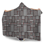 Glen Plaid Patchwork Pattern Print Hooded Blanket