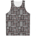Glen Plaid Patchwork Pattern Print Men's Tank Top