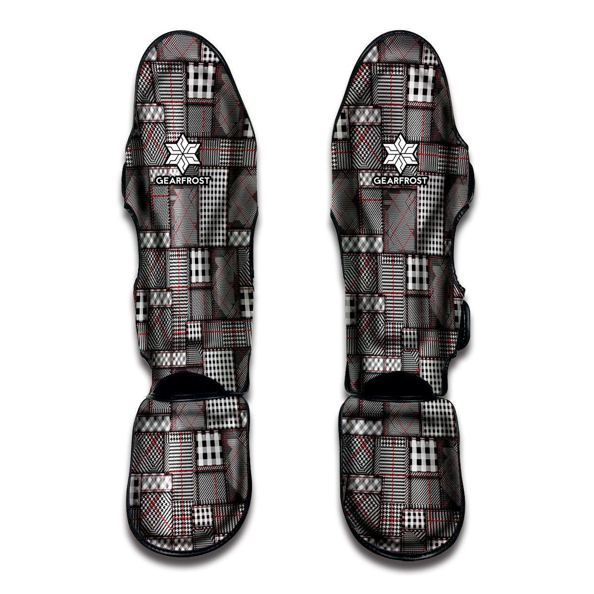 Glen Plaid Patchwork Pattern Print Muay Thai Shin Guard