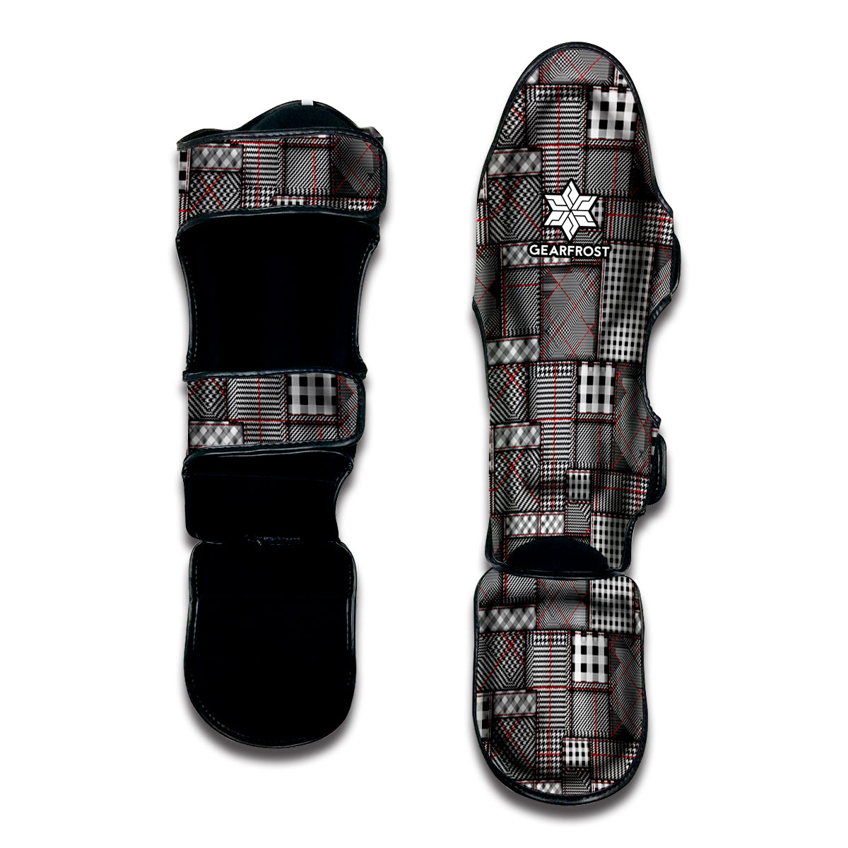 Glen Plaid Patchwork Pattern Print Muay Thai Shin Guard