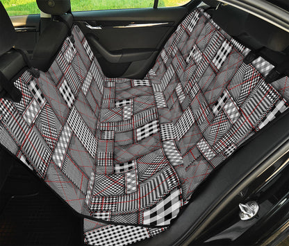 Glen Plaid Patchwork Pattern Print Pet Car Back Seat Cover